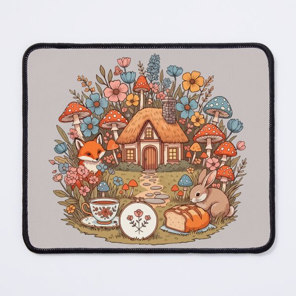 Item preview, Cozy Cottagecore Woodland Picnic Fox Rabbit designed and sold by SholoStudio.