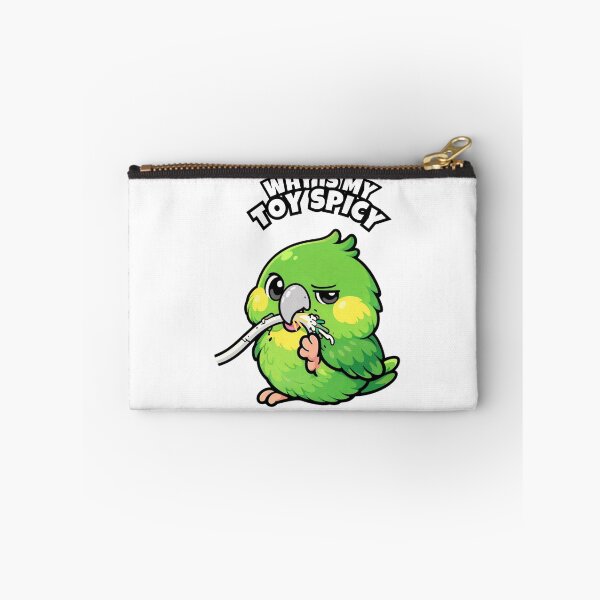 Item preview, Funny Amazon Parrot Why Is My Toy Spicy – Chewing Meme designed and sold by FeatherChaos.