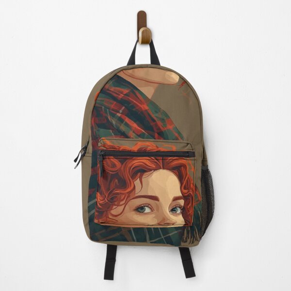 Item preview, Crimson Curls Plaid Portrait designed and sold by sanorastyle.