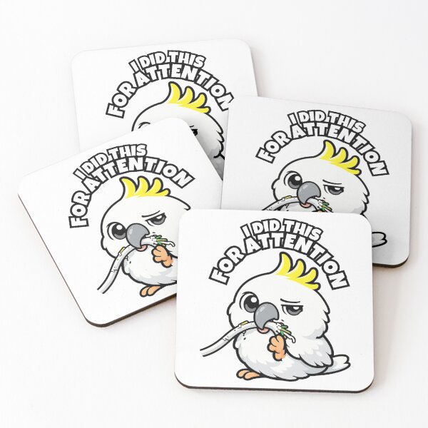 Item preview, Funny Cockatoo I Did This For Attention – Chaos Bird Meme designed and sold by FeatherChaos.
