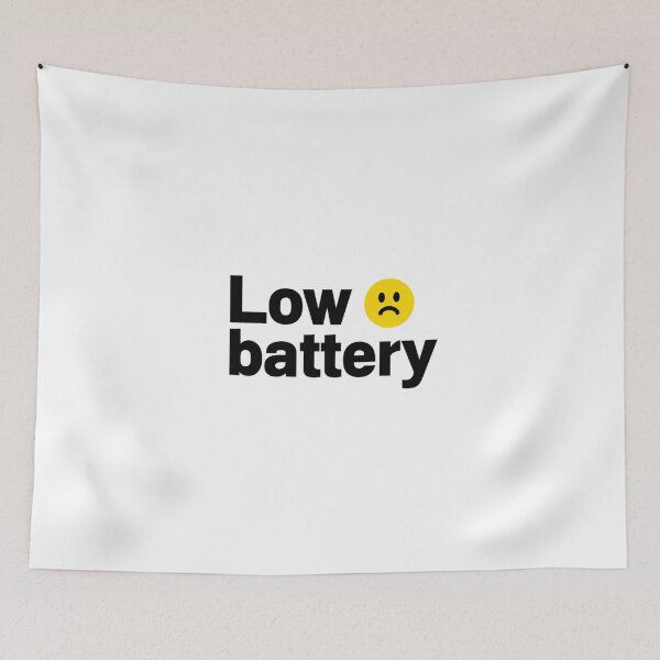 Item preview, Low Battery Sad Face | Funny Phone Warning Art Design designed and sold by StickerHavenn.