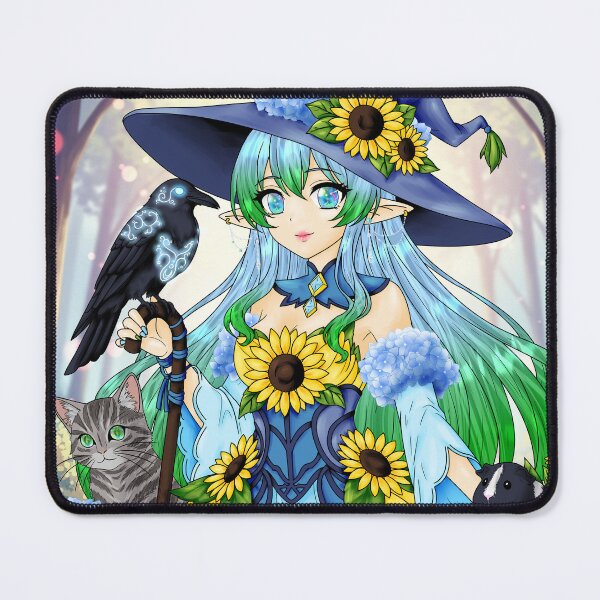 Item preview, The Jolly Witch of Sunflowers and Hydrangeas designed and sold by amathestria.