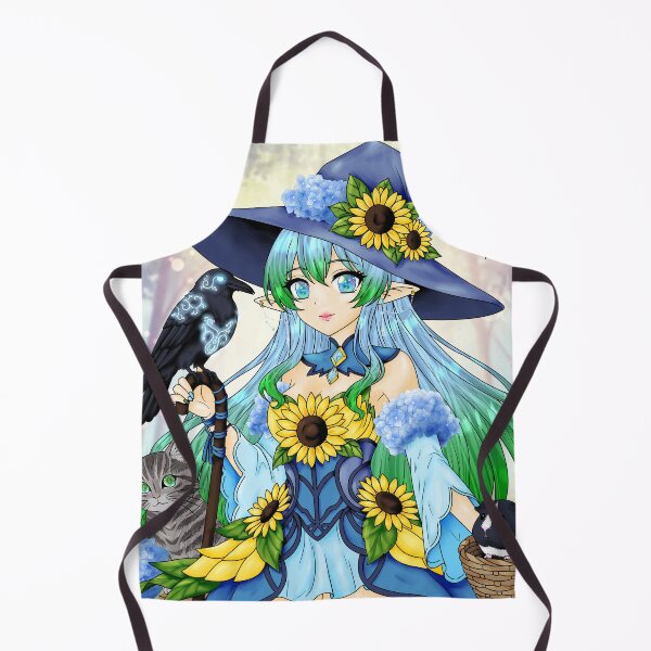 Item preview, The Jolly Witch of Sunflowers and Hydrangeas designed and sold by amathestria.
