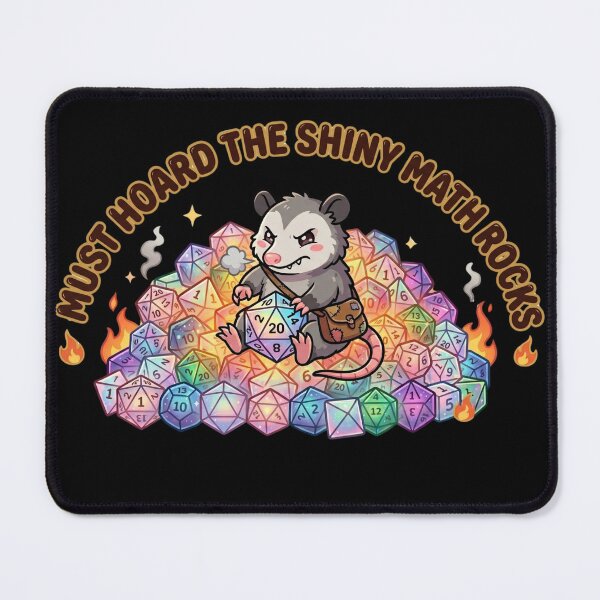 Item preview, Must Hoard The Shiny Math Rocks - Opossum Dice Goblin designed and sold by MVPtech.