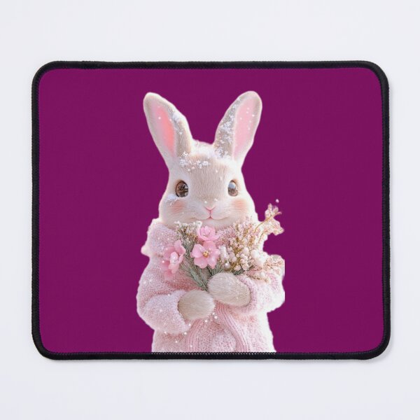Item preview, Cute Bunny With Flowers | Kawaii Aesthetic Rabbit Cottagecore Design designed and sold by PixelVibe Art.