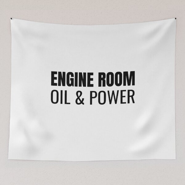 Item preview, Engine Room Oil & Power (Black) designed and sold by ShipCrewNation.