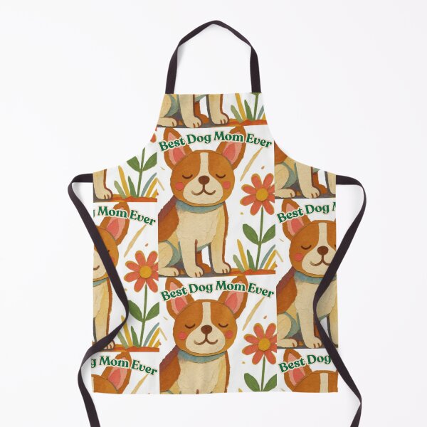 Item preview, Best Dog Mom Ever Design - Cute Dog and Flower for Mom, Dog Mom Simple and Sweet design for Boston Terrier Lovers designed and sold by Bossie Brand Apparel .