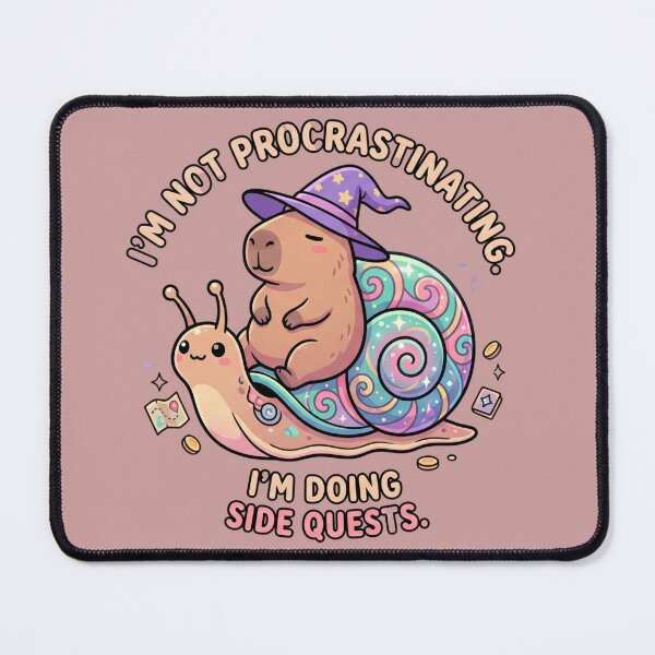 Item preview, I'm Not Procrastinating I'm Doing Side Quests - Wizard Capybara & Snail designed and sold by MVPtech.