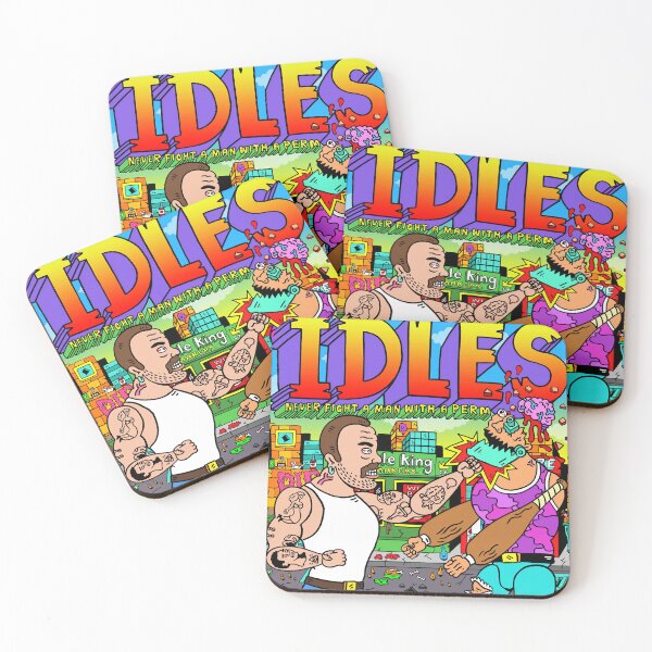 Item preview, IDLES Never Fight A Man With A Perm designed and sold by Iconic Graphics.