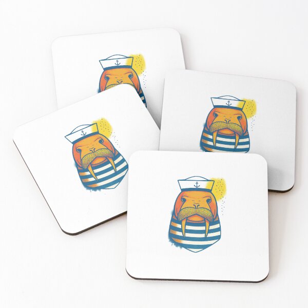 Item preview, Sailor Walrus Illustration: Retro Nautical Sea Captain Character designed and sold by Colorful-Garden.