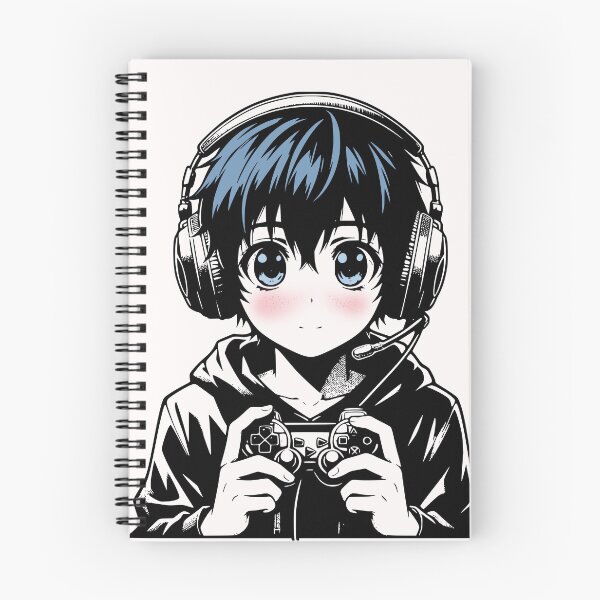 Item preview, Anime Gamer Boy with Headphones Controller Art designed and sold by Hannah-Yei.