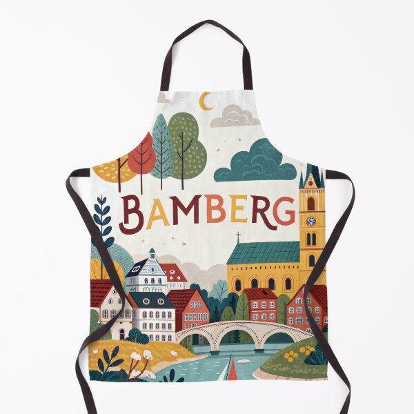 Item preview, Bamberg Germany Travel Poster | Little Venice & Old Town Illustration | European Wall Art designed and sold by Witsprings.
