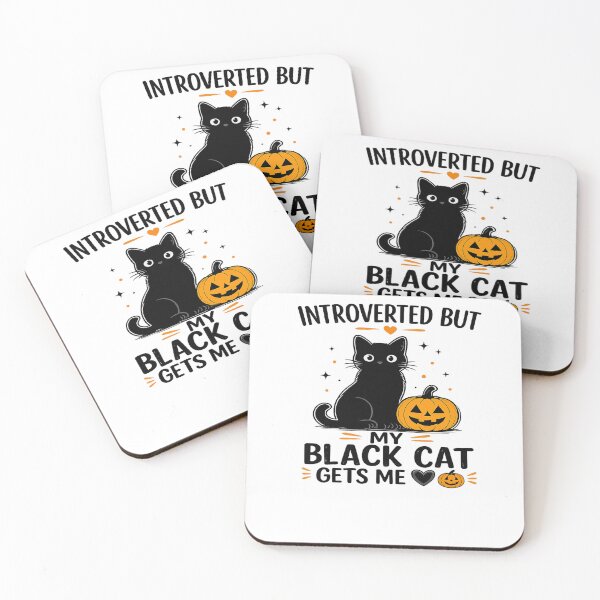 Item preview, Introverted but my black cat gets me  designed and sold by Teezdezign.