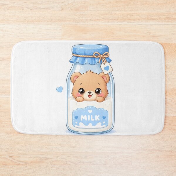 Item preview, Cute Bear Inside Milk Bottle Kawaii Cozy Design designed and sold by Sadia  Jannat.