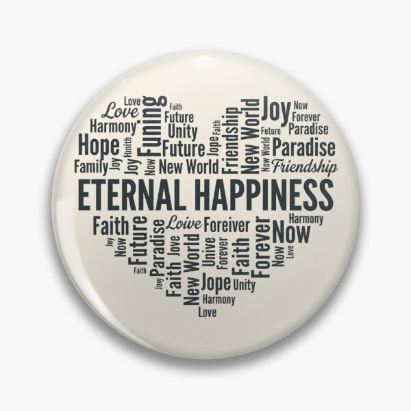 Item preview, Eternal Happiness Heart Word Cloud - JW Convention Gift designed and sold by HappySproutArt.