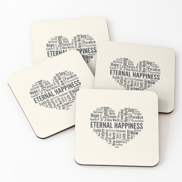 Item preview, Eternal Happiness Heart Word Cloud - JW Convention Gift designed and sold by HappySproutArt.