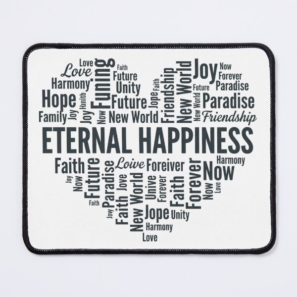 Item preview, Eternal Happiness Heart Word Cloud - JW Convention Gift designed and sold by HappySproutArt.