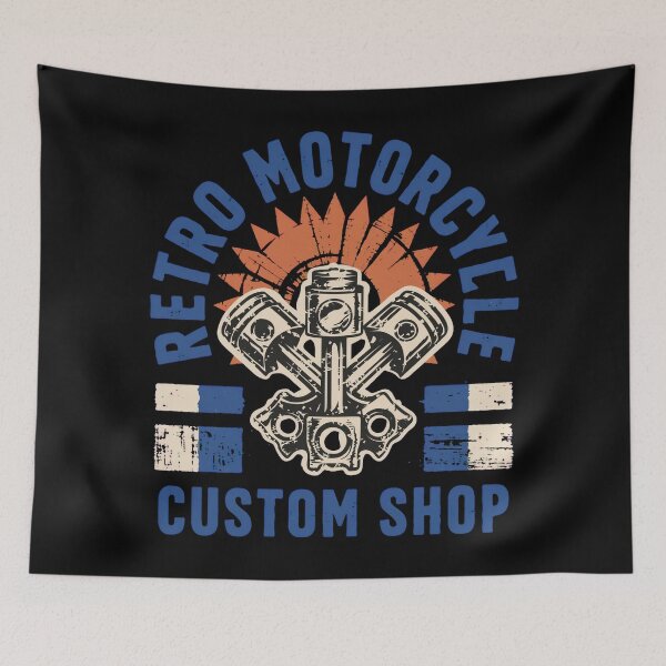 Item preview, Retro Motorcycle Shop designed and sold by SignumShop.