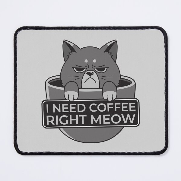 Item preview, I Need Coffee Right Meow Grumpy Cat designed and sold by Found Dream.