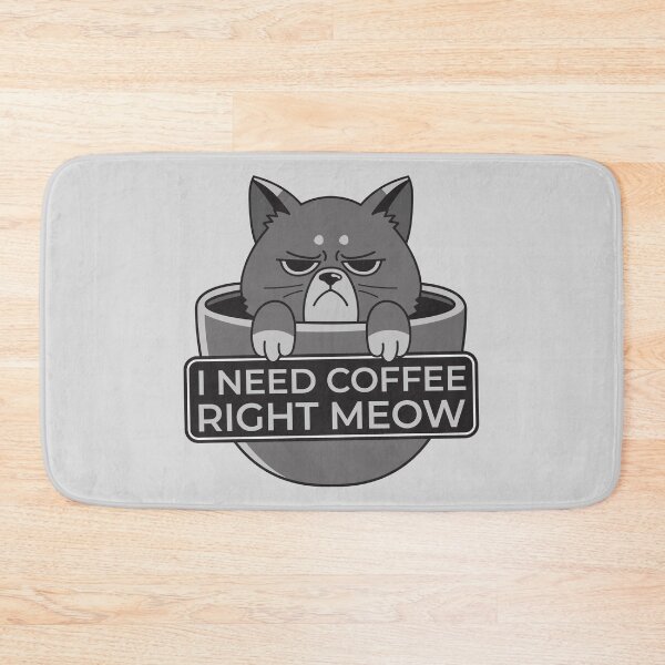 Item preview, I Need Coffee Right Meow Grumpy Cat designed and sold by Found Dream.