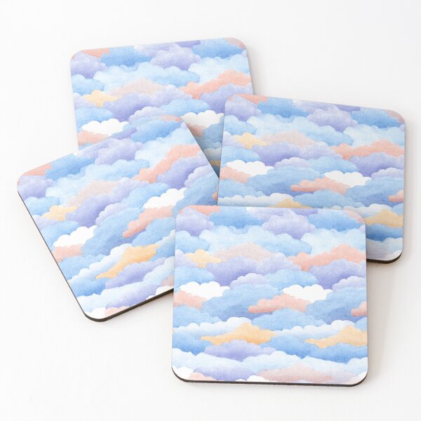 Item preview, Dreamy Watercolor Pastel Clouds Sky Pattern designed and sold by NicolasGlowArt.
