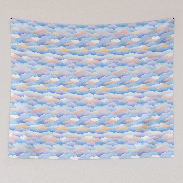 Item preview, Dreamy Watercolor Pastel Clouds Sky Pattern designed and sold by NicolasGlowArt.