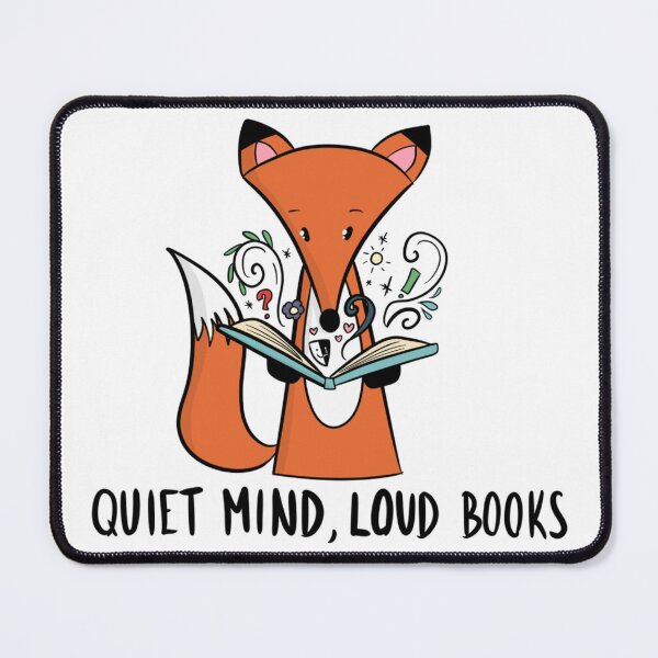 Item preview, Quiet Mind Loud Books Cute Reading Fox Introvert designed and sold by DesignFreakArt.