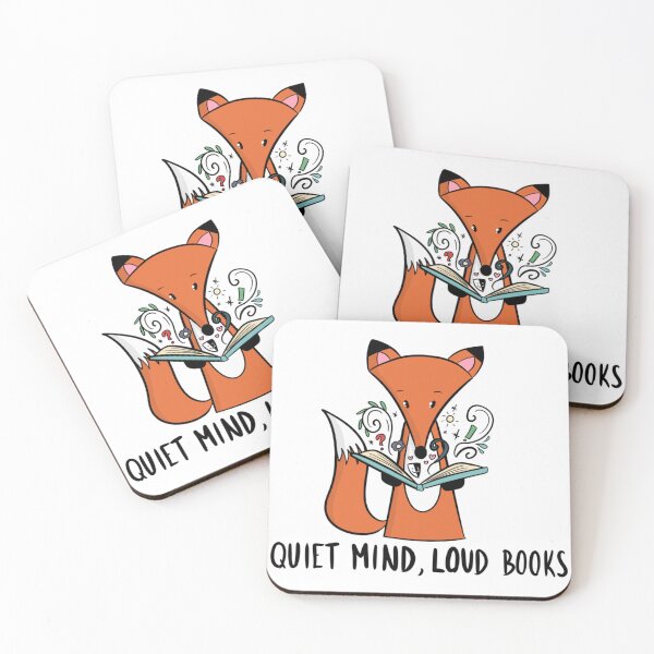 Item preview, Quiet Mind Loud Books Cute Reading Fox Introvert designed and sold by DesignFreakArt.