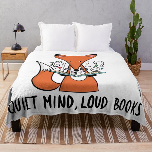Item preview, Quiet Mind Loud Books Cute Reading Fox Introvert designed and sold by DesignFreakArt.