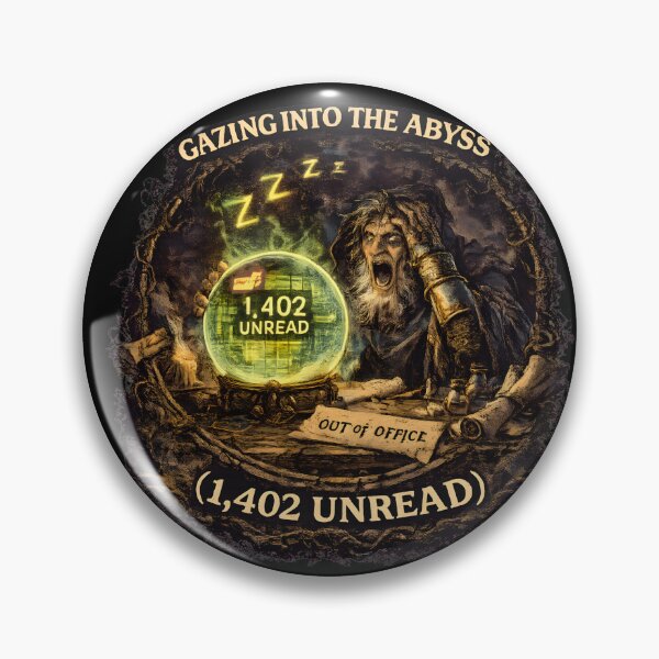 Item preview, Funny Seer Crystal Ball Unread Email PTO Burnout Classical Art Tee designed and sold by Mythic Ink Studio.