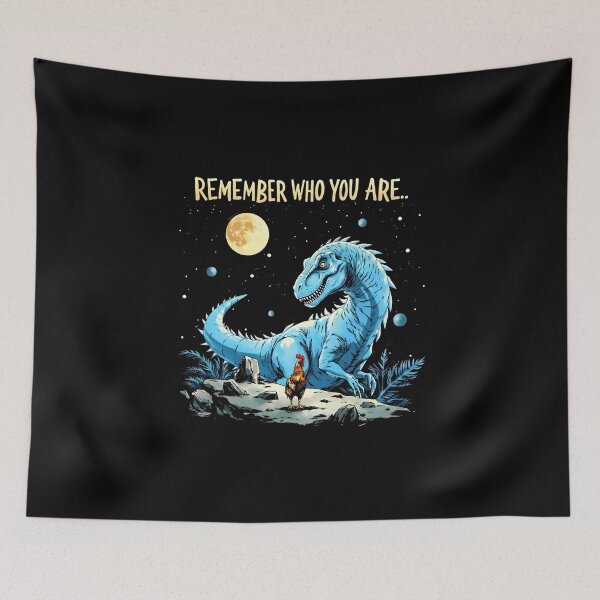 Item preview, Remember Who You Are Funny Dinosaur Chicken Meme designed and sold by LunaMagicStudio.