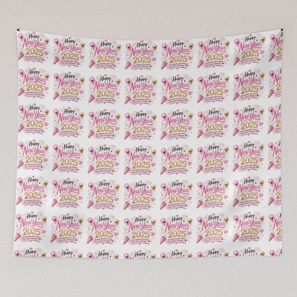 Item preview, Happy New Year 2025 Sticker | Pink Aesthetic Celebration Party Design designed and sold by Ishratparween11.
