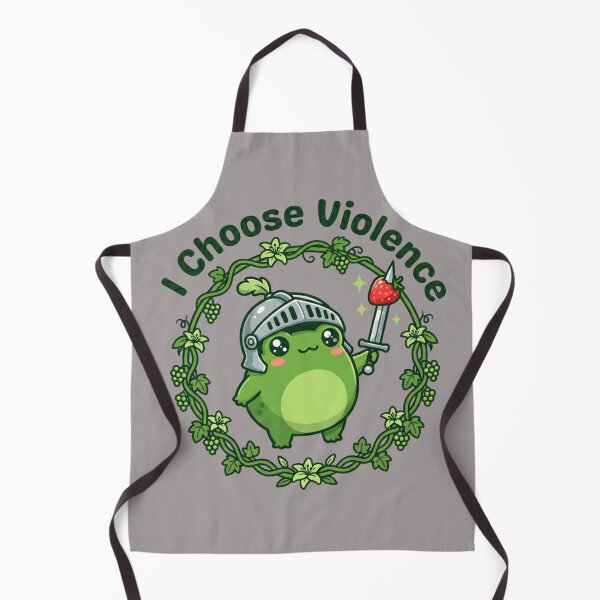 Item preview, I Choose Violence - Cute Medieval Knight Frog designed and sold by MVPtech.