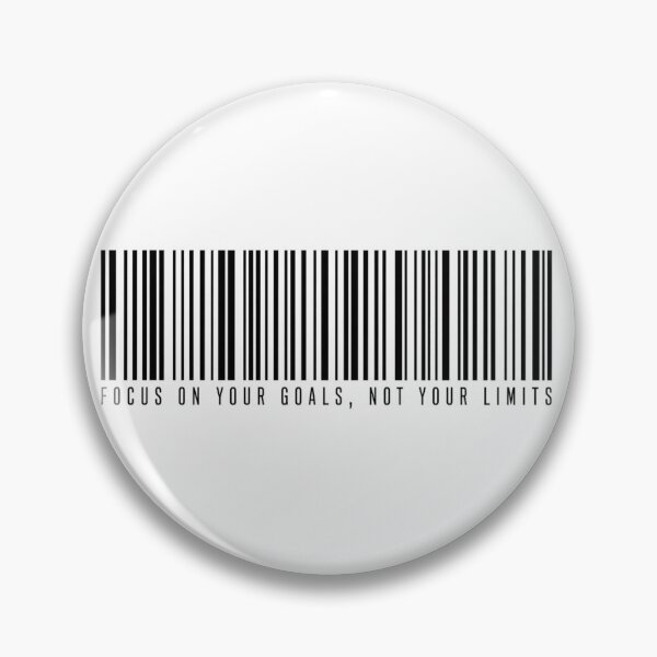 Item preview, Focus On Your Goals Barcode Quote Minimalist Motivational Typography Sticker designed and sold by Sanika arts .