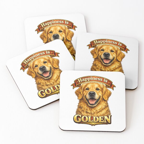 Item preview, Golden Retriever Happiness is Golden Cute Dog Lover Gift designed and sold by 486DesignCo.