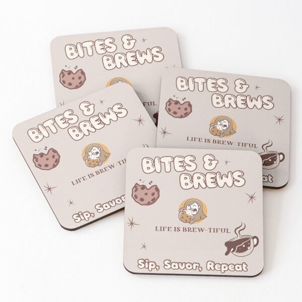 Item preview, Bites and Brews Retro Coffee Cookie Art designed and sold by TZAR WORKS.