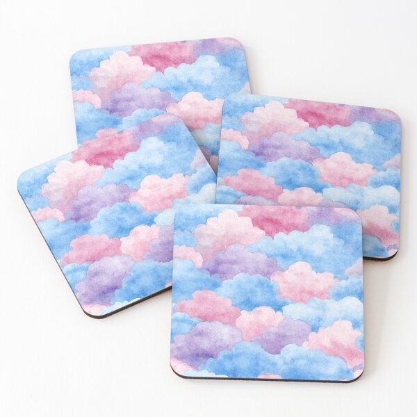 Item preview, Dreamy Pastel Watercolor Clouds Pattern designed and sold by NicolasGlowArt.