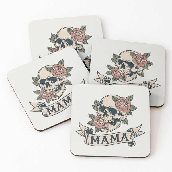 Item preview, Mama Skull Rose T-Shirt – Vintage Tattoo Flash Floral Design designed and sold by DmaarGroup.