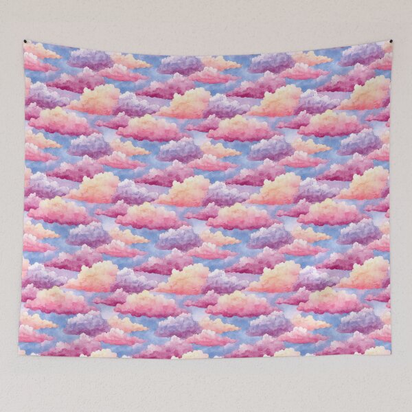 Item preview, Pastel Watercolor Clouds Aesthetic Sky Pattern designed and sold by NicolasGlowArt.