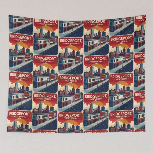 Item preview, Bridgeport West Virginia 1950s USA Vintage Travel Tourism designed and sold by TravelersGems.