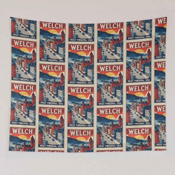 Item preview, Welch West Virginia 1950s USA Vintage Travel Tourism designed and sold by TravelersGems.