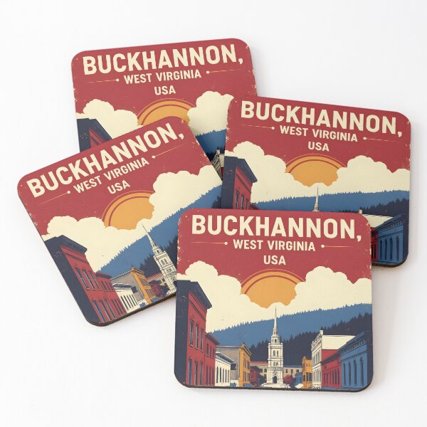 Item preview, Buckhannon West Virginia 1950s USA Vintage Travel Tourism designed and sold by TravelersGems.