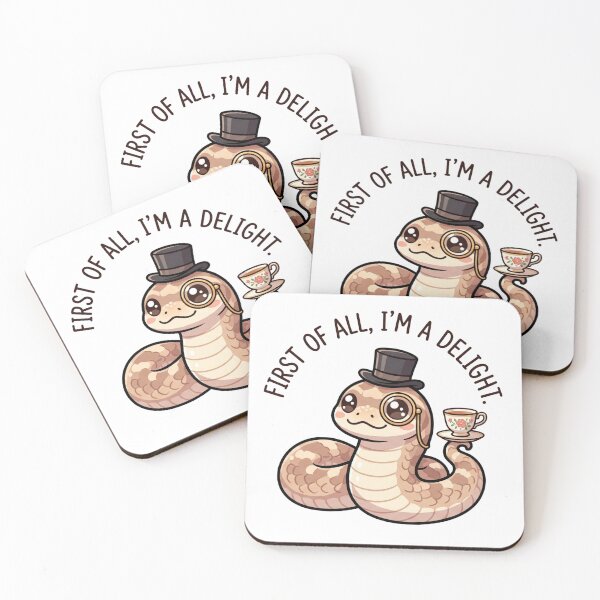 Item preview, First Of All I'm A Delight - Cute Top Hat Snake designed and sold by MVPtech.