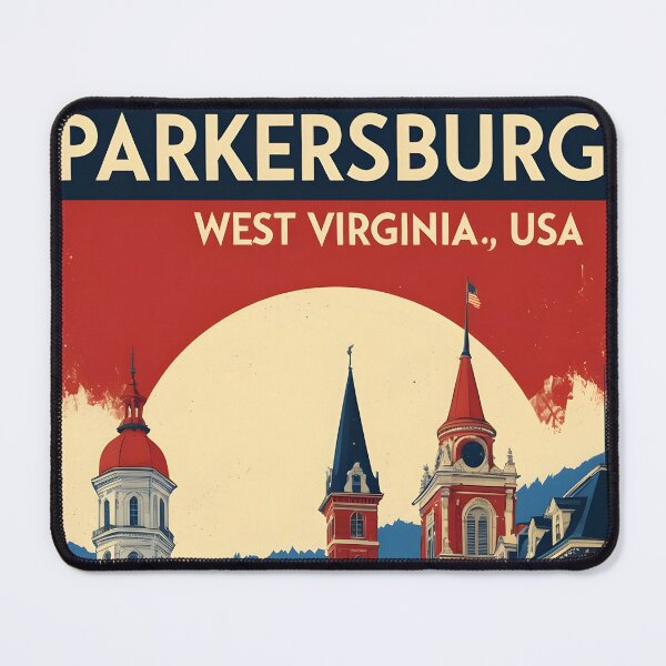 Item preview, Parkersburg West Virginia 1950s USA Vintage Travel Tourism designed and sold by TravelersGems.