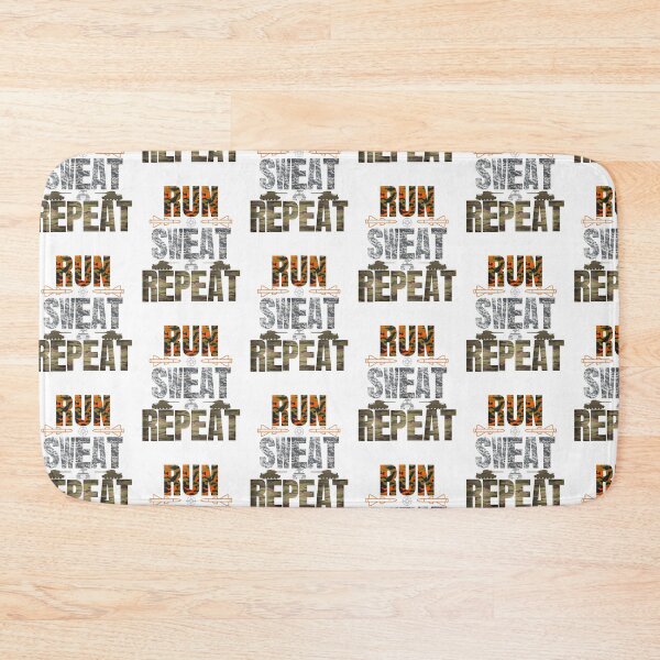Item preview, Run Sweat Repeat Military Fitness Motivation Design designed and sold by Snedsdigital.