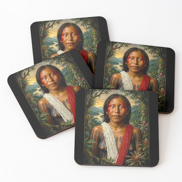 Item preview, Kayapo Woman of the Amazon – Realistic Indigenous Tribal Art | Ethnic Amazonian Portrait designed and sold by G-A-D-U.