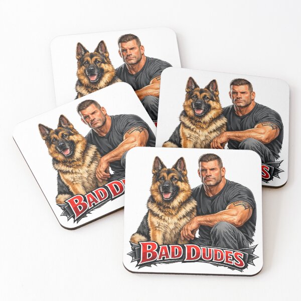 Item preview, Bad Dudes German Shepherd & Tough Guy Shirt – Alpha Dog Duo Graphic designed and sold by 486DesignCo.