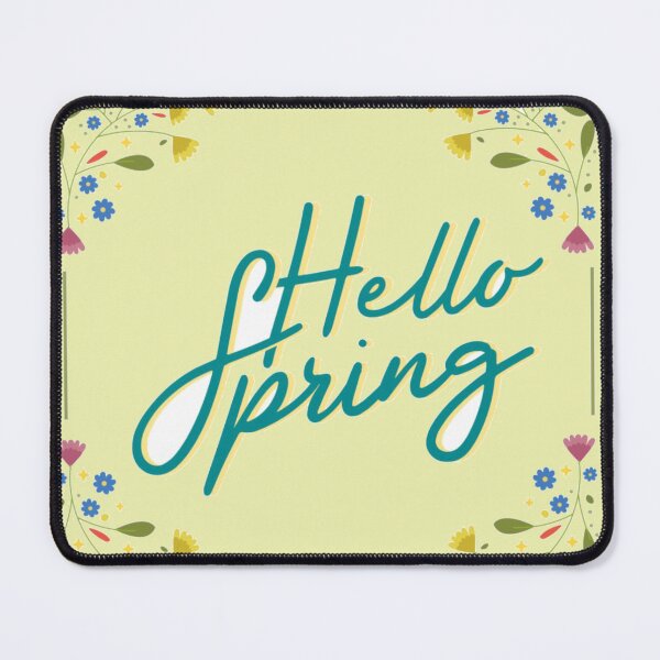 Item preview, Hello Spring Floral Wreath Script Art designed and sold by TZAR WORKS.