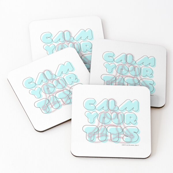 Item preview, Calm Your Tits (blue) designed and sold by NomadicHeart.