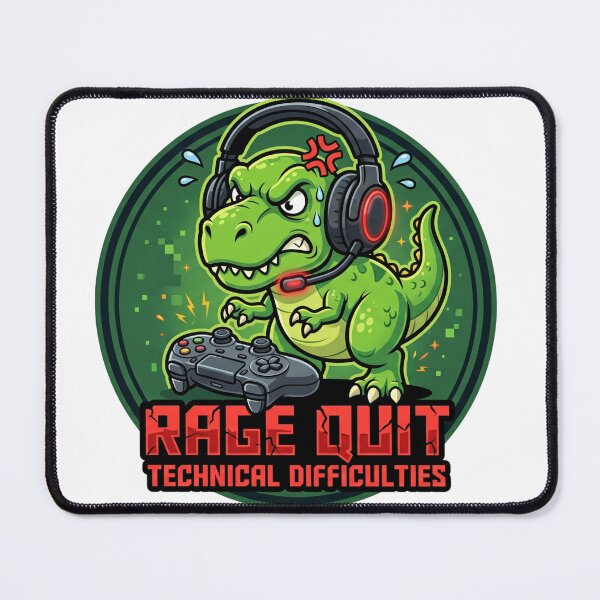 Item preview, Rage Quit Technical Difficulties - T-Rex Short Arms Gamer designed and sold by MVPtech.